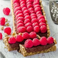Tarta de chocolate y frambuesa