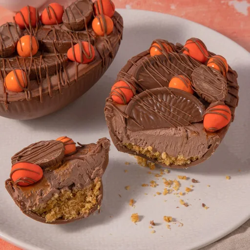 Chocolate Orange Easter Egg Cheesecake