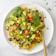 Mexican Quinoa Salad with Cilantro Lime Dressing