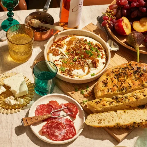 Focaccia de cinco hierbas sin amasar
