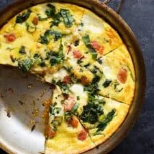 Roasted Tomato Caprese Frittata