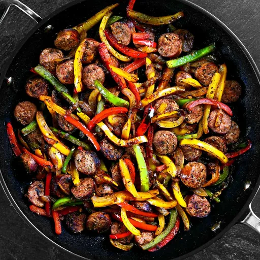 Salchichas con pimientos