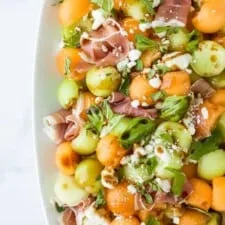 Summer Prosciutto and Melon Salad with Balsamic Drizzle