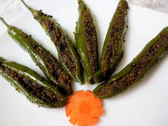 Masala Bharwa Mirch ,Bharli Mircha ,Stuffed Peppers