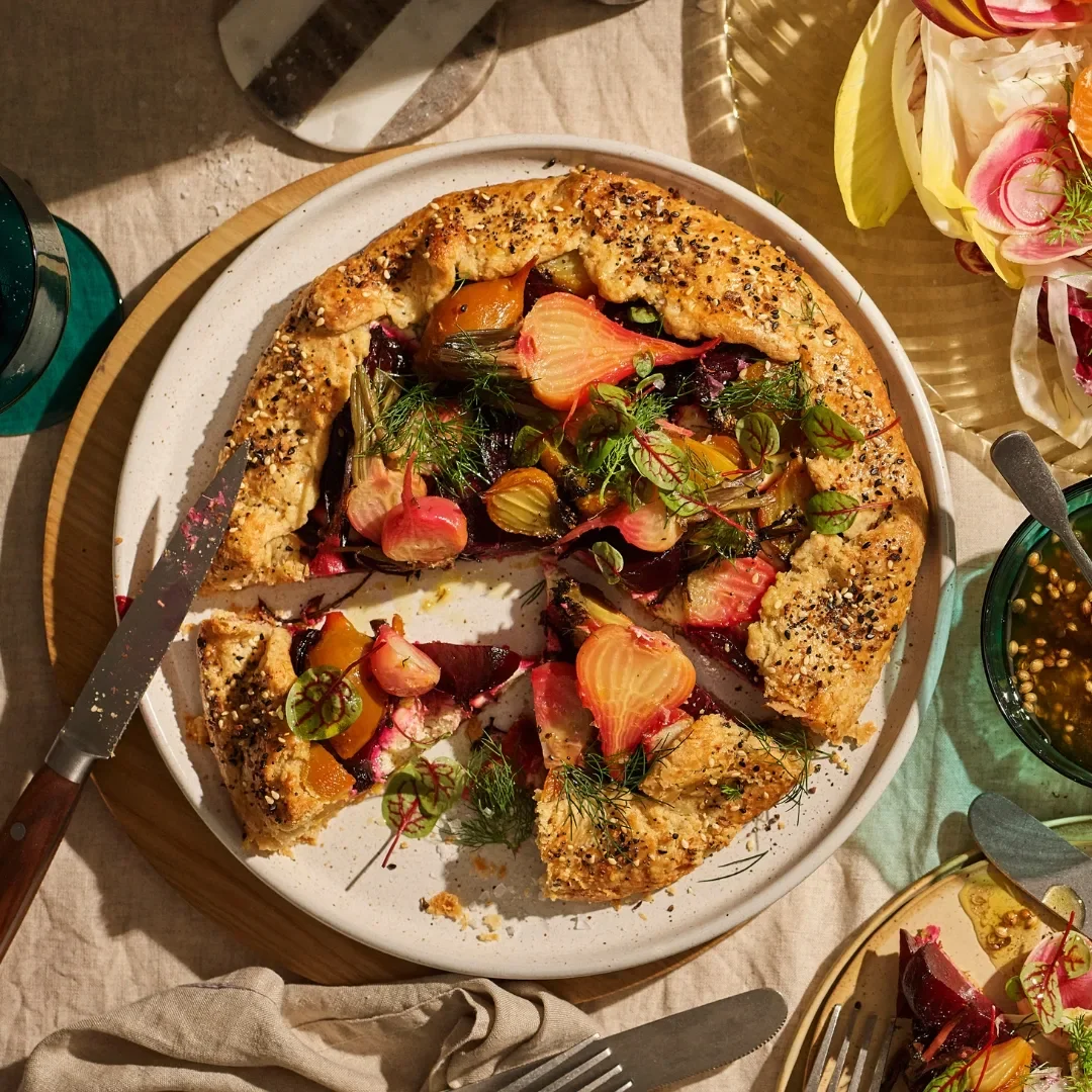 Smoked beetroot galette