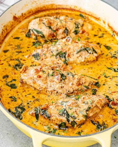 Pechugas de pollo cremosas al horno