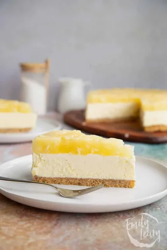 Receta de tarta de queso con piña