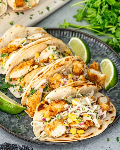 Crispy Fried Chicken Tacos