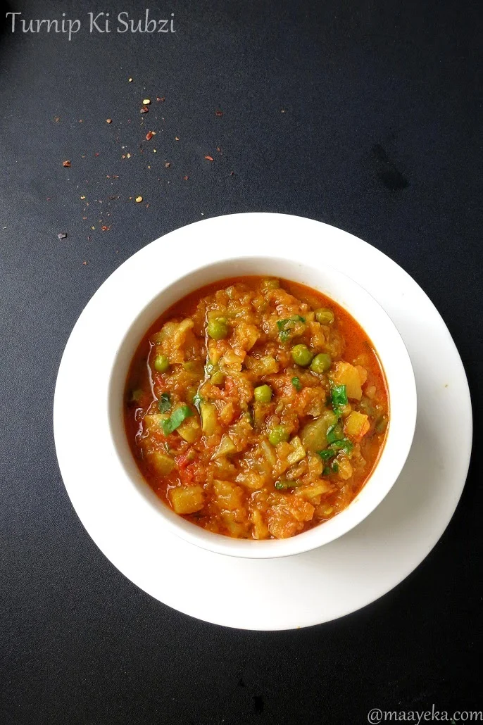 Shalgam Ki Subzi,Turnip Curry
