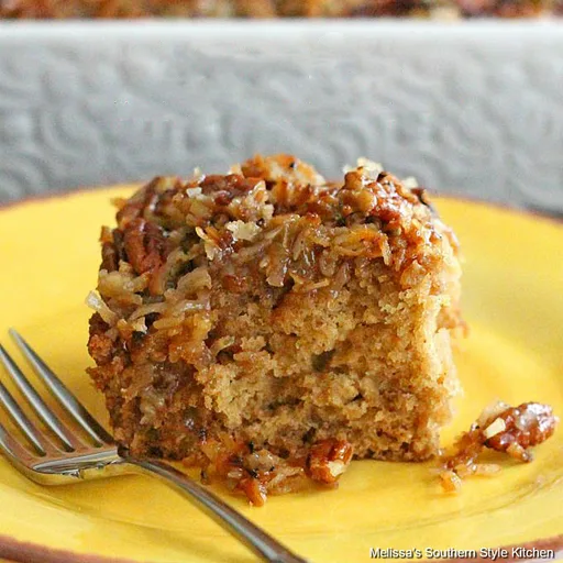 Pastel de avena con cobertura de coco gratinada