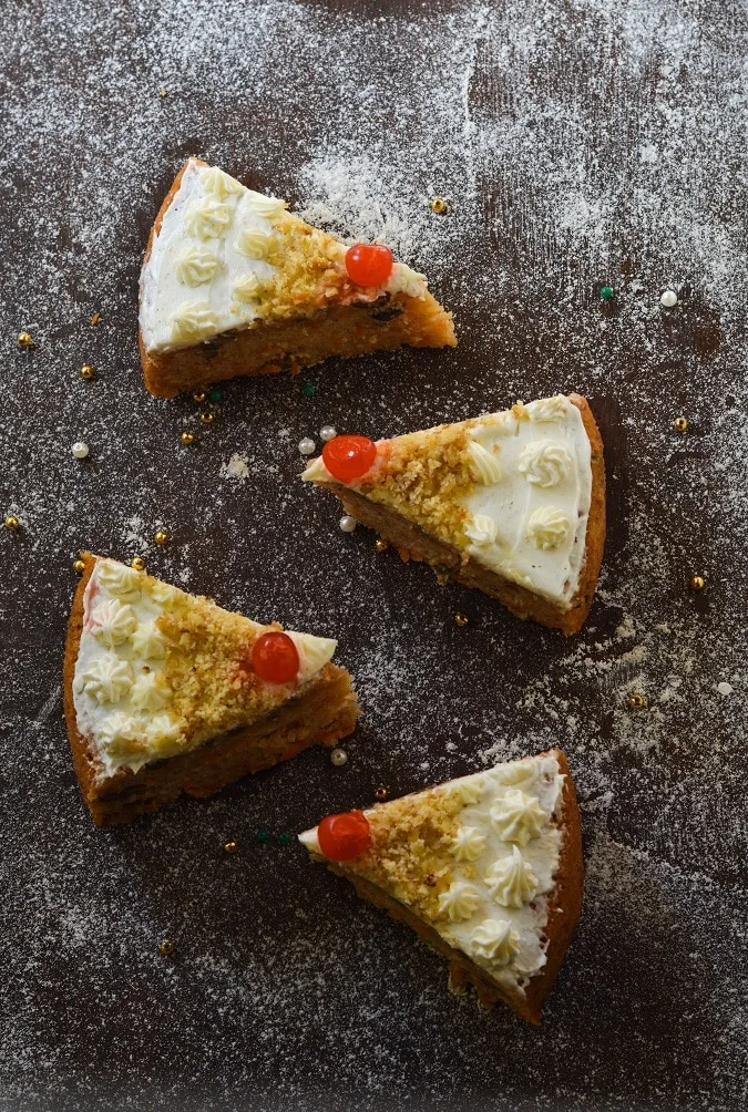 Eggless Carrot Cake