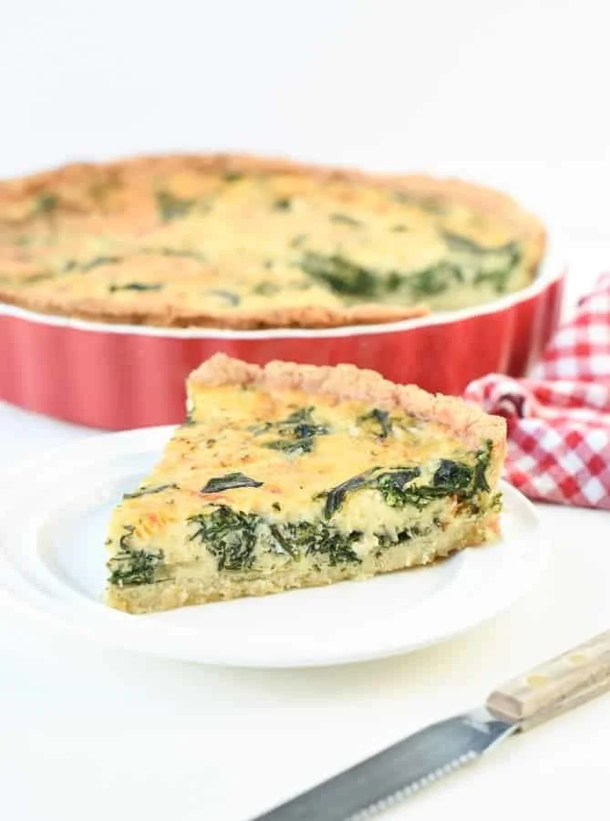 Quiche de espinacas cetogénica