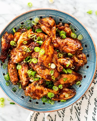 Alitas de pollo con miel y ajo