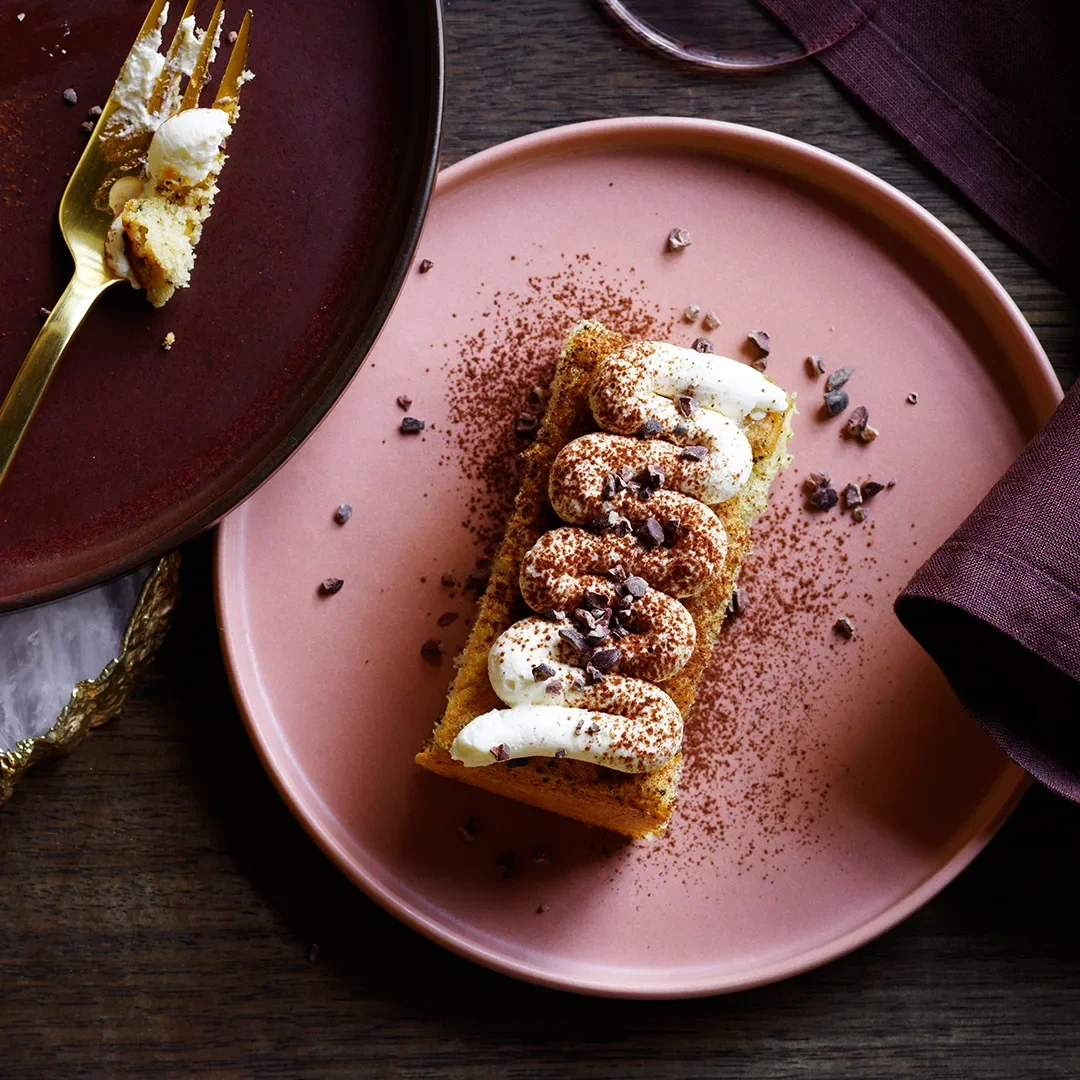 Alex Wong’s tres leches tiramisù with wattleseed