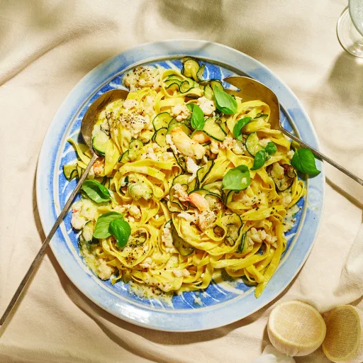 Trisha Greentree’s crab and zucchini tagliatelle