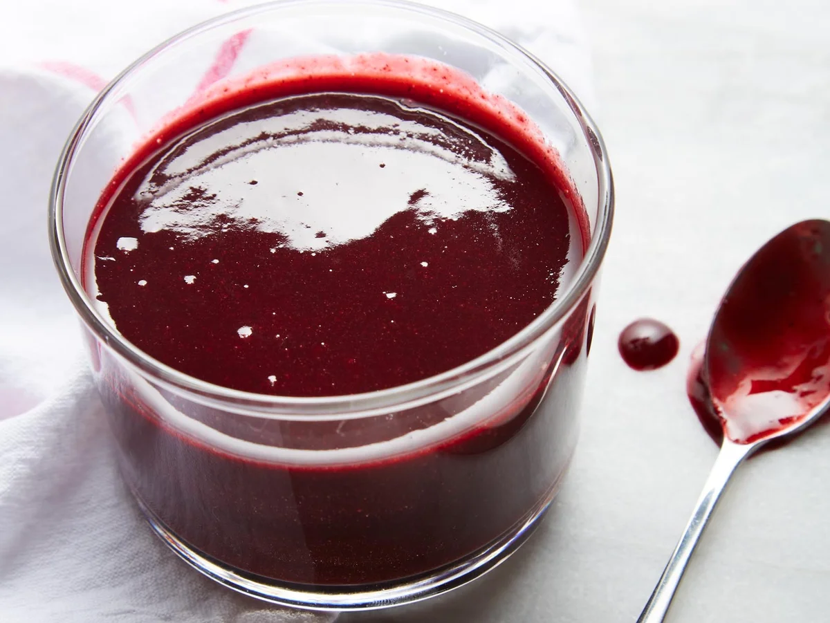 Blackberry, Mint and Lime Coulis
