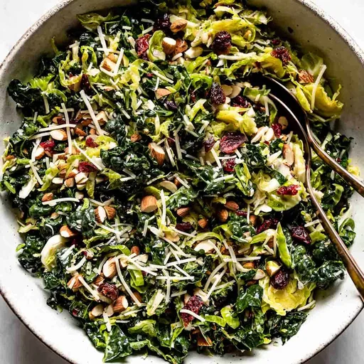 Kale Brussels Sprout Salad Recipe