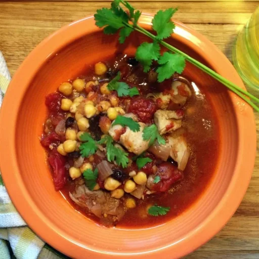 Estofado de pollo a la marroquí