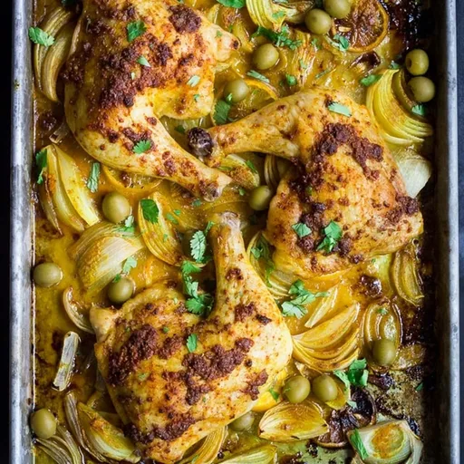 Moroccan Sheet Pan Chicken Recipe