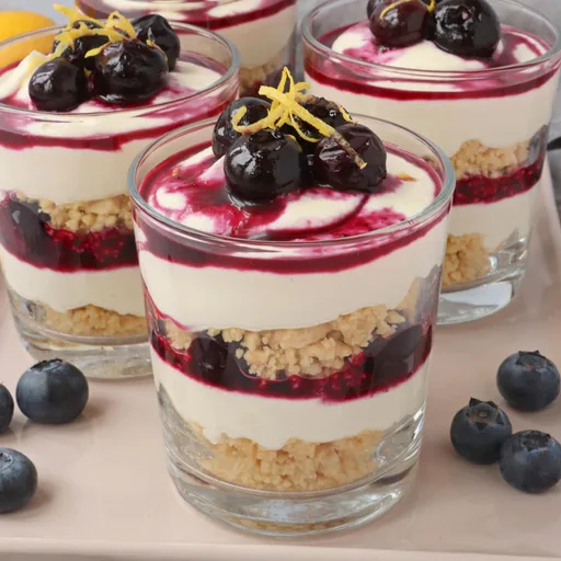 Lemon & Blueberry Dessert Pots