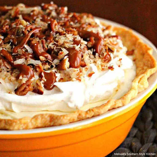 Salted Caramel Coconut Cream Pie