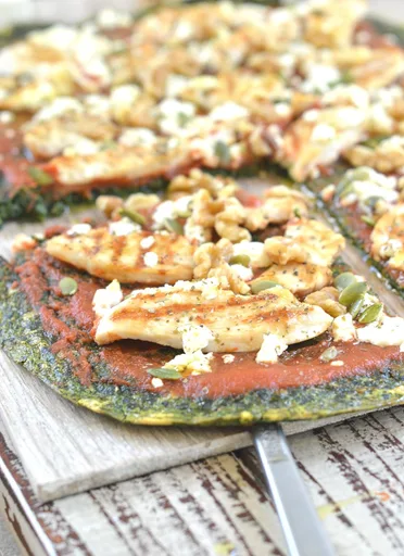 Base de pizza de espinacas