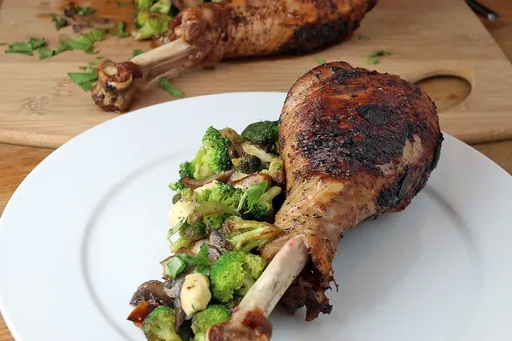 Muslos de pavo asados al horno