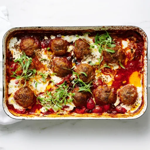 Fiery baked meatballs with black beans and chipotle