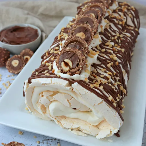 Nutella Meringue Roulade