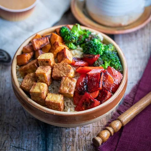 Receta de boles de Buda con tempeh
