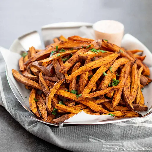 Patatas dulces fritas al horno