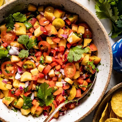 Receta de salsa fresca de melocotón