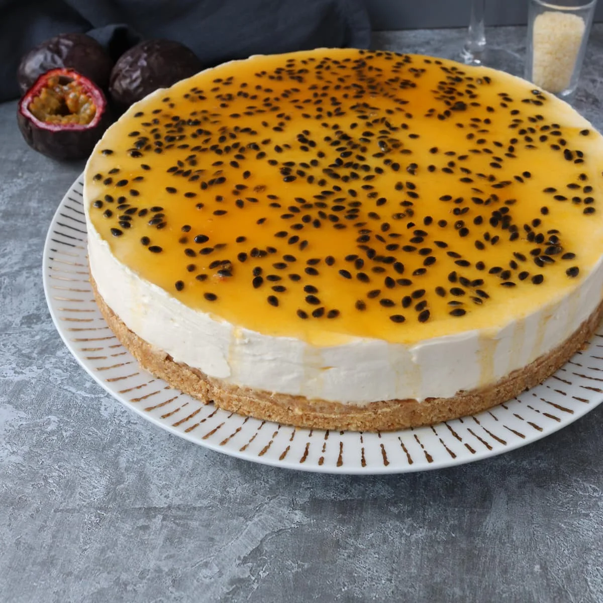 Passion Fruit Martini Cheesecake (No Bake)
