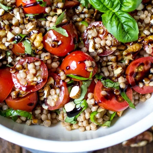 Receta de Ensalada de Cuscús con Tomate y Albahaca