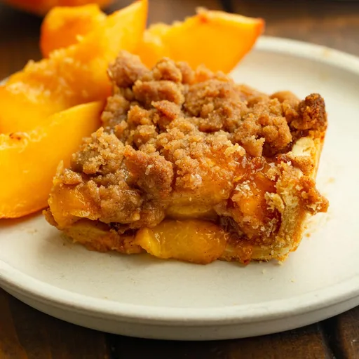 Peach Crumble Pie Bars