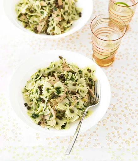 Tuna and gremolata farfalle