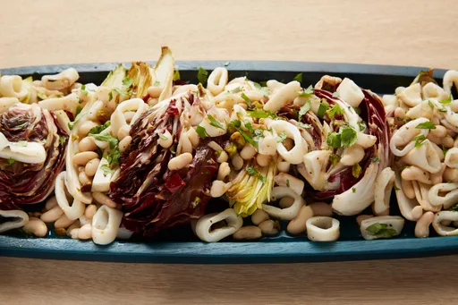 Grilled Calamari, Radicchio and Endive Salad