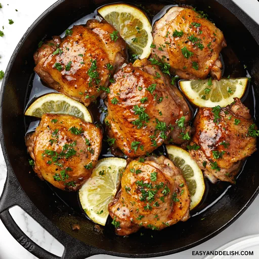 Pollo a la mantequilla con miel