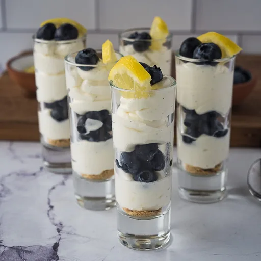 Vasitos de tarta de queso y limón