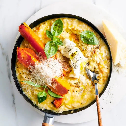 Risotto de calabaza y vermut