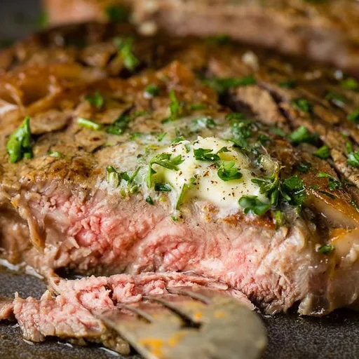 Bistec Fácil a la Mantequilla de Ajo