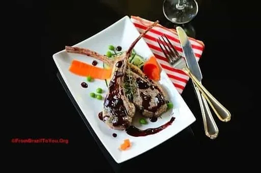 Thyme Lamb Chops with Blueberry-Balsamic Reduction