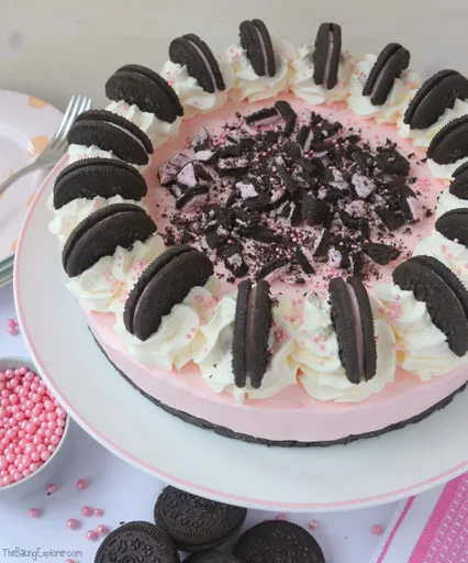 Tarta de queso de fresa y Oreo (sin horno)