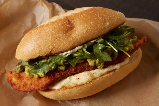 Milanesa Torta with Matador Guacamole and Melty Cheese