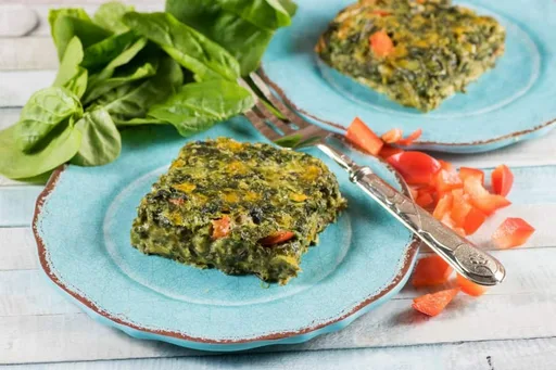 Cuadrados deliciosos de espinacas