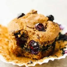 Healthy Blueberry Oatmeal Muffins (Vegan + Gluten Free)