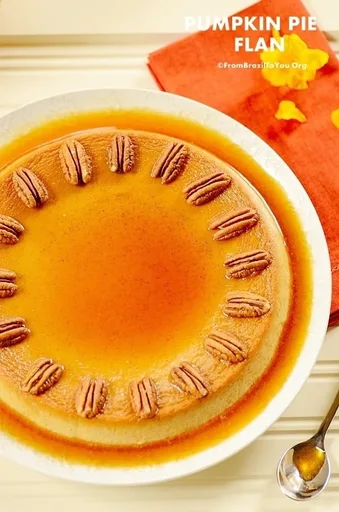 Flan fácil de tarta de calabaza