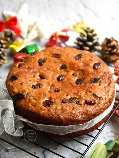 Eggless Plum Cake | Easy Christmas Plum Cake Recipe