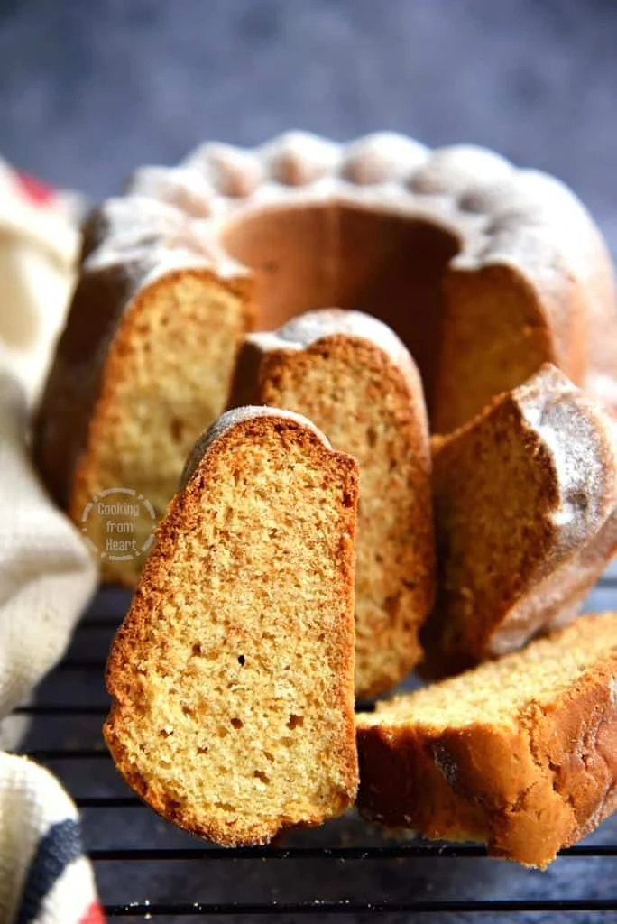 Eggless Vanilla Pound Cake | Vanilla Pound Cake with Condensed Milk