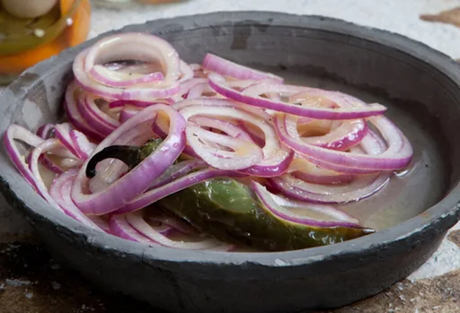 Pickled Red Onions a la Yucateca